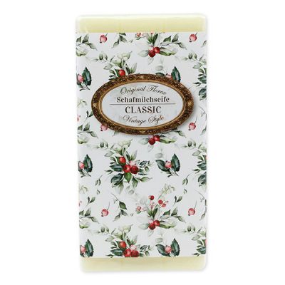 Sheep milk soap bar 100g "Vintage motif 218", Classic 