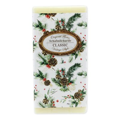Sheep milk soap bar 100g "Vintage motif 224", Classic 