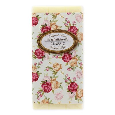 Sheep milk soap bar 100g "Vintage motif 78", Classic 