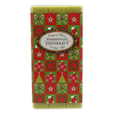 Sheep milk soap bar 100g "Vintage motif 86", Verbena 