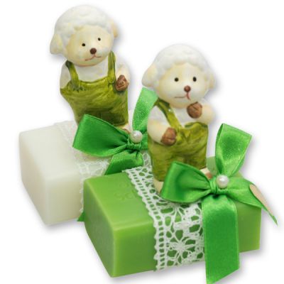 Sheep milk soap 100g, decorated with a sheep, Classic/apple 