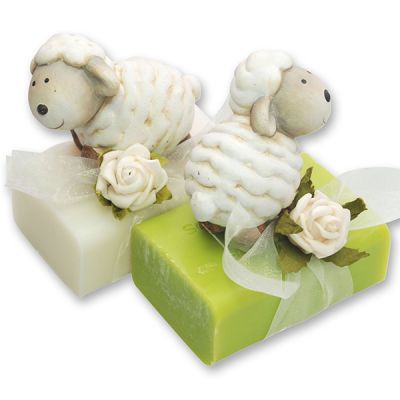 Sheep milk soap 100g, decorated with a sheep, Classic/pear 