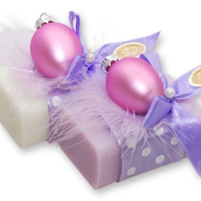 Sheep milk soap 100g, decorated with an easter egg, Classic/lilac 