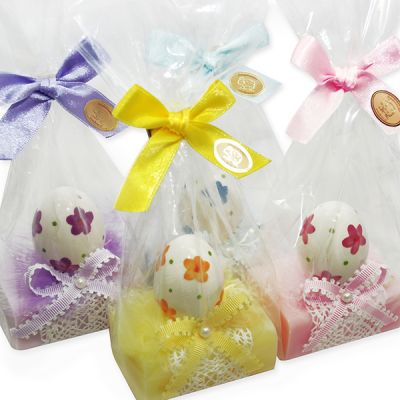 Sheep milk soap 100g, decorated with an easter egg in a cellophane, sorted 