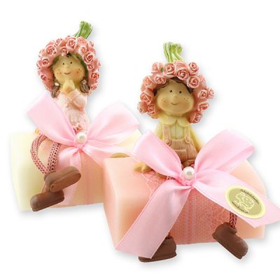 Sheep milk soap 100g decorated with a rose child, Classic 