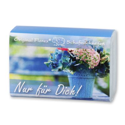 Sheep milk soap 100g "Nur für Dich", Forget-me-not 
