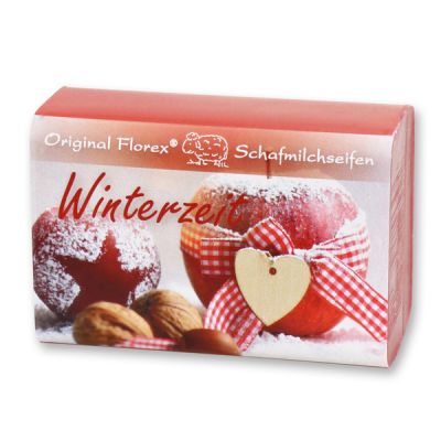 Schafmilchseife eckig 100g "Winterzeit", Granatapfel 