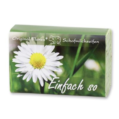 Schafmilchseife eckig 100g "Einfach so", Eisenkraut 