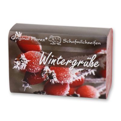 Sheep milk soap 100g "Wintergrüße", Pomegranate 