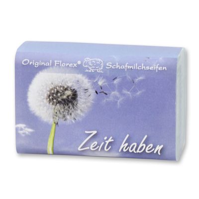Sheep milk soap 100g "Zeit haben", Forget-me-not 