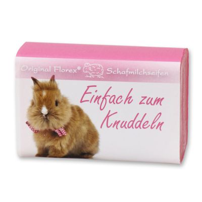 Schafmilchseife eckig 100g "Einfach zum Knuddeln", Lotus 