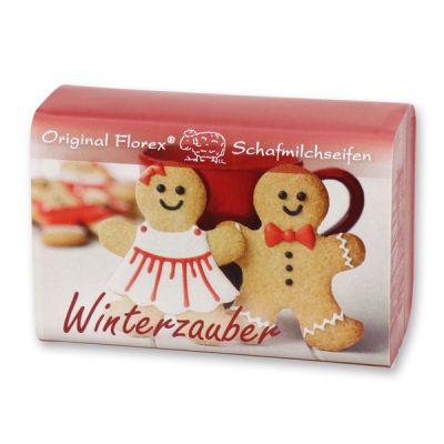 Schafmilchseife eckig 100g "Winterzauber", Granatapfel 