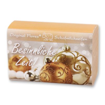 Schafmilchseife eckig 100g "Besinnliche Zeit", Quitte 