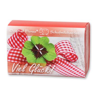 Sheepmilk soap 100g "Viel Glück", Cranberry 