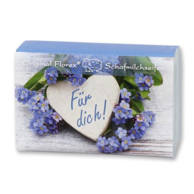 Sheep milk soap 100g "Für dich", Forget-me-not 