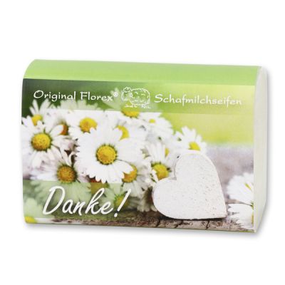 Schafmilchseife eckig 100g "Danke", Classic 