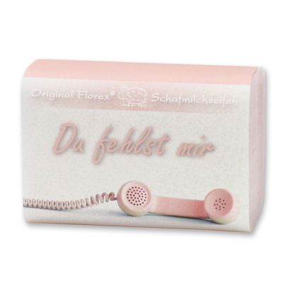 Sheep milk soap 100g "Du fehlst mir", Jasmine 