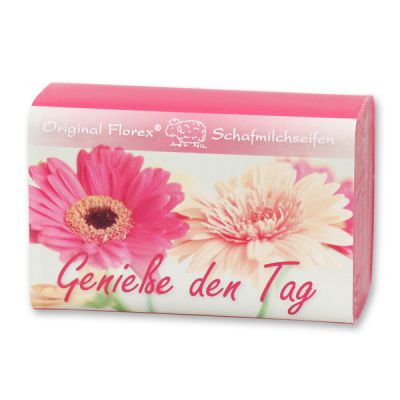 Sheep milk soap 100g "Genieße den Tag", Lotus 