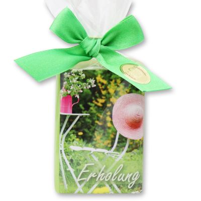 Sheep milk soap 100g in a cellophane bag "Erholung", Garden soap 