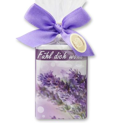 Sheep milk soap 100g in a cellophane bag "Fühl dich wohl", Lavender 