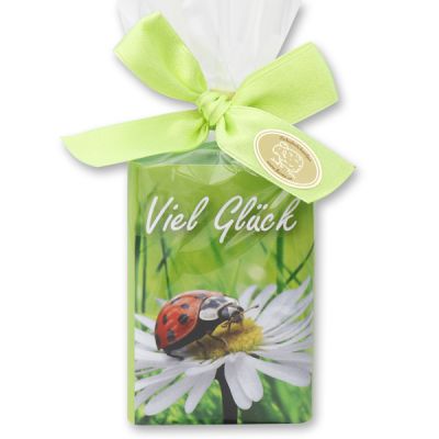 Sheep milk soap 100g in a cellophane bag "Viel Glück", Apple 