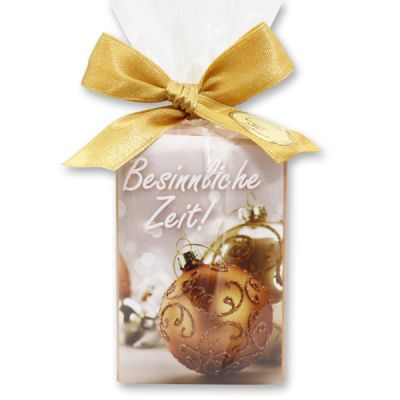 Sheep milk soap 100g in a cellophane bag "Besinnliche Zeit", Quince 