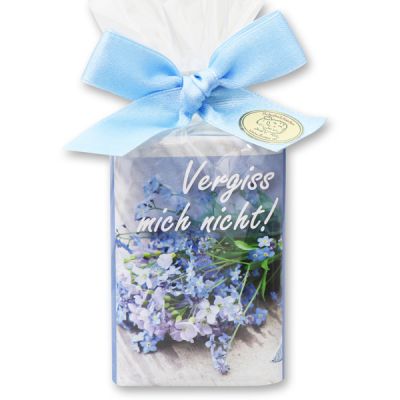 Sheep milk soap 100g in a cellophane bag "Vergiss mich nicht", Forget-me-not 