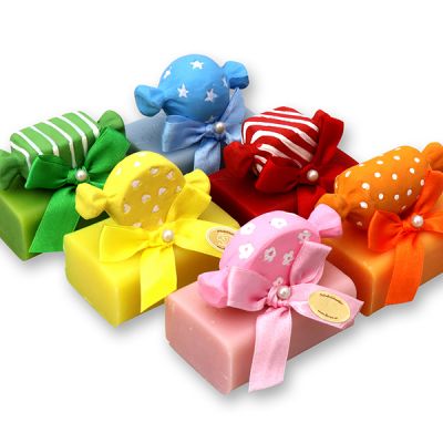 Sheep milk soap 100g, decorated with candy decorations, sorted 
