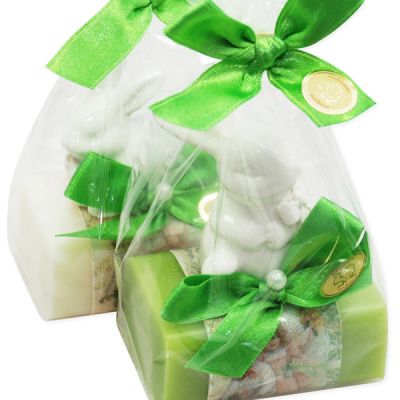 Sheep milk soap 100g decorated with a rabbit in a cellophane, Classic/pear 