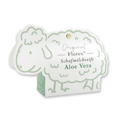 Sheep milk soap 100g in a sheep paper box, Aloe vera 