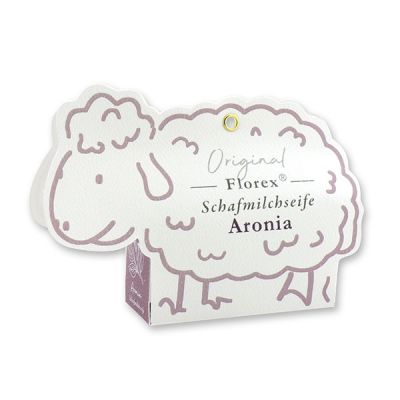 Sheep milk soap 100g in a sheep paper box, Chokeberry 