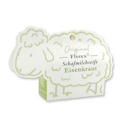 Sheep milk soap 100g in a sheep paper box, Verbena 