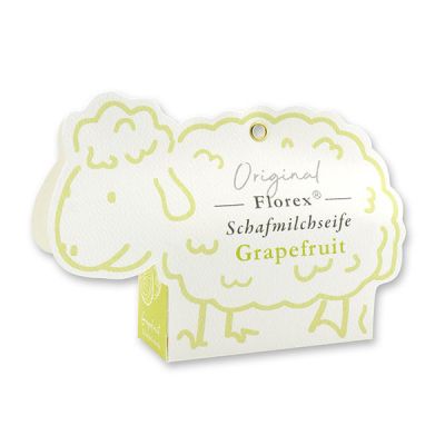 Sheep milk soap 100g in a sheep paper box, Grapefruit 