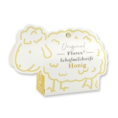 Sheep milk soap 100g in a sheep paper box, Honey 