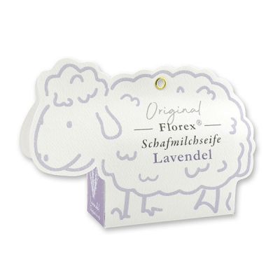 Sheep milk soap 100g in a sheep paper box, Lavender 