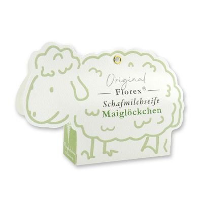 Sheep milk soap 100g in a sheep paper box, Lily of the valley 