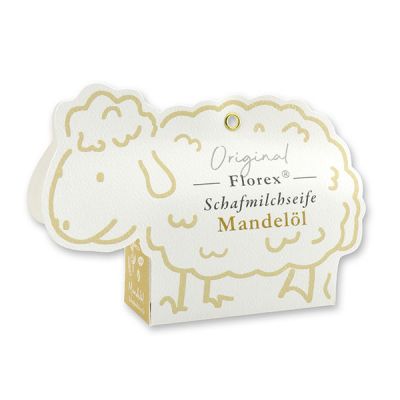 Sheep milk soap 100g in a sheep paper box, Almond oil 