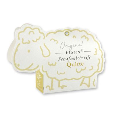 Sheep milk soap 100g in a sheep paper box, Quince 