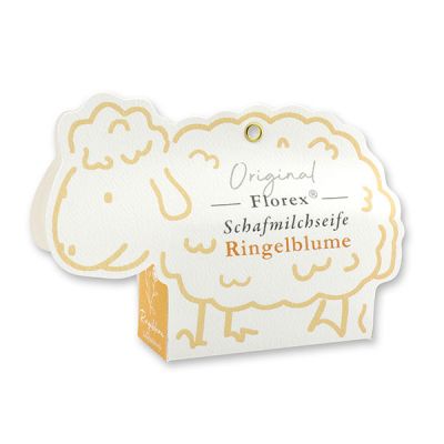 Sheep milk soap 100g in a sheep paper box, Marigold 
