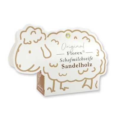 Sheep milk soap 100g in a sheep paper box, Sandalwood 