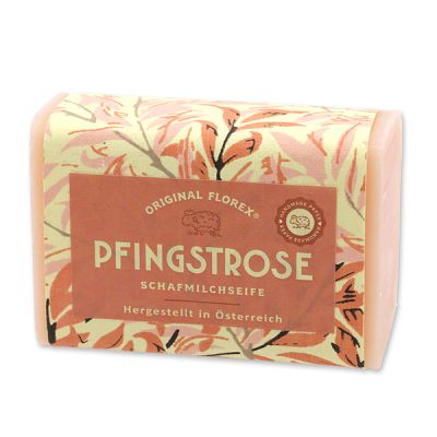 Sheep milk soap 100g, "Handmade Paper" Peony 