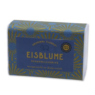 Schafmilchseife eckig 100g, "Handmade Paper" Eisblume 
