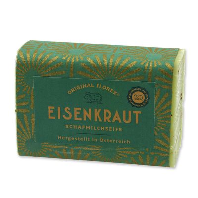 Schafmilchseife eckig 100g, "Handmade Paper" Eisenkraut 
