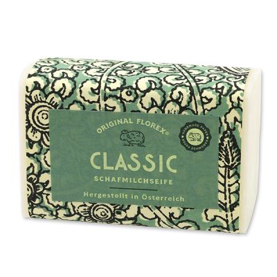 Schafmilchseife eckig 100g, "Handmade Paper" Classic 
