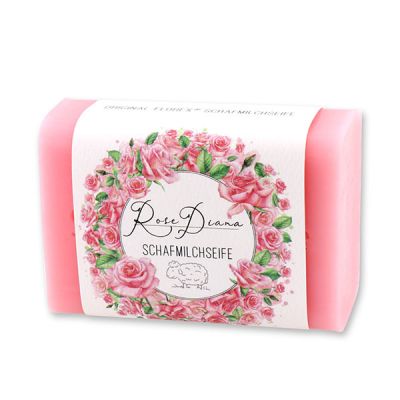 Schafmilchseife eckig 100g "Einzigartige Augenblicke", Rose Diana 