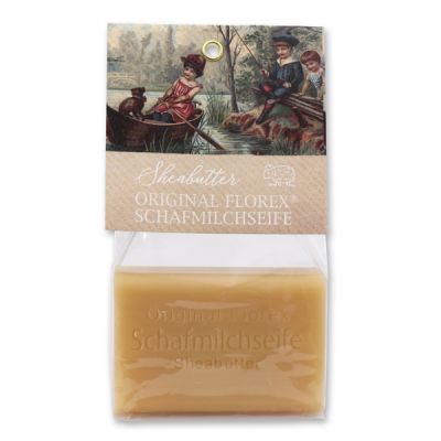 Schafmilchseife eckig 100g in Cello, Sheabutter 