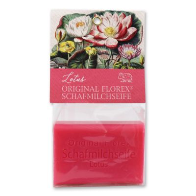 Schafmilchseife eckig 100g in Cello, Lotus 