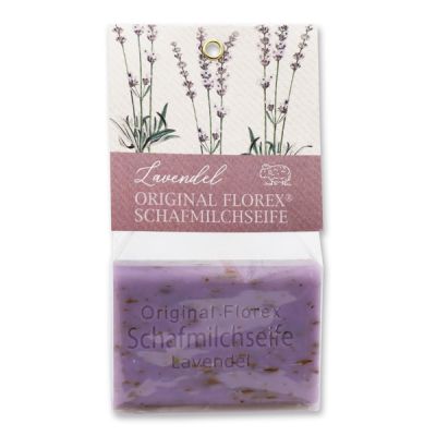 Schafmilchseife eckig 100g in Cello, Lavendel 