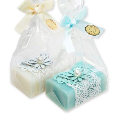 Sheep milk soap 100g decorated with a butterfly in a cellophane, Classic/salt 