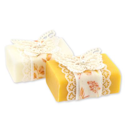 Sheep milk soap 100g decorated with a butterfly, Classic/Marigold 